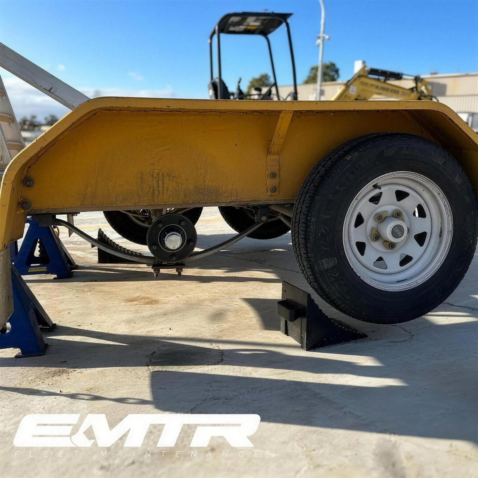 EMTR carrying out a trailer brake upgrade